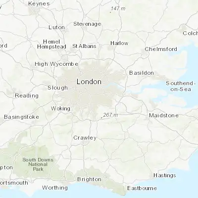Map showing location of Beckenham (51.408780, -0.025260)