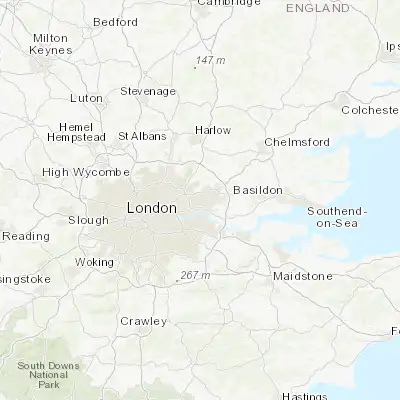 Map showing location of Becontree (51.552900, 0.129000)