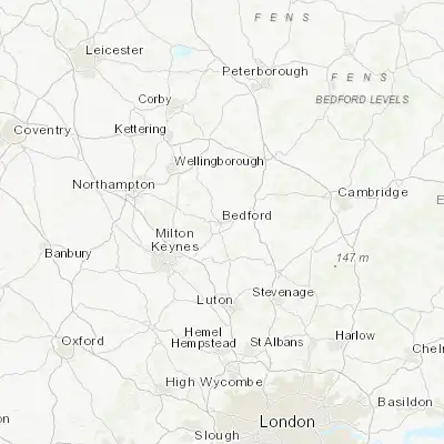 Map showing location of Bedford (52.134590, -0.466320)
