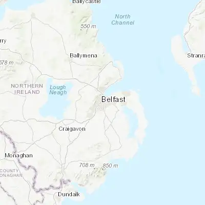 Map showing location of Belfast (54.596820, -5.925410)