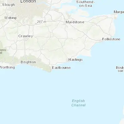 Map showing location of Bexhill-on-Sea (50.850230, 0.470950)