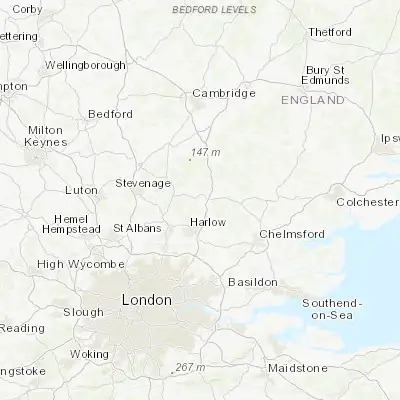 Map showing location of Bishops Stortford (51.871130, 0.158680)