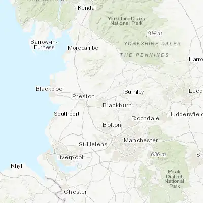 Map showing location of Blackburn (53.750000, -2.483330)