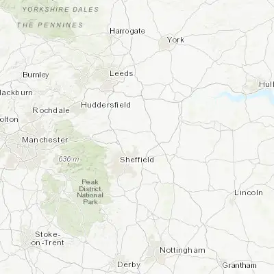 Map showing location of Bolton upon Dearne (53.516670, -1.316670)