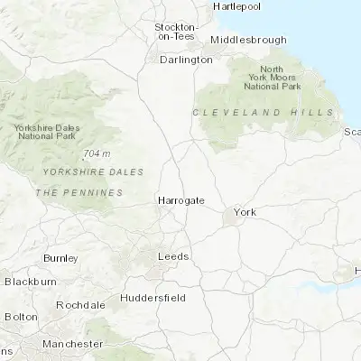 Map showing location of Boroughbridge (54.089500, -1.401100)