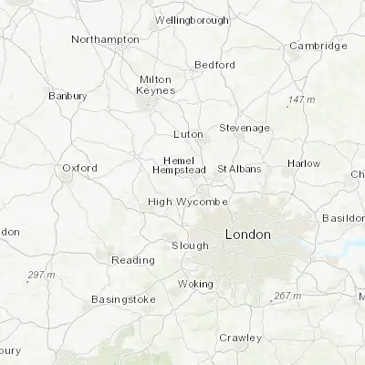 Map showing location of Bovingdon (51.723120, -0.536700)