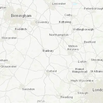 Map showing location of Brackley (52.033330, -1.150000)