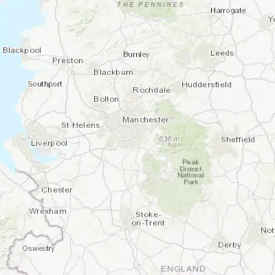 Map showing location of Bredbury (53.416670, -2.116670)