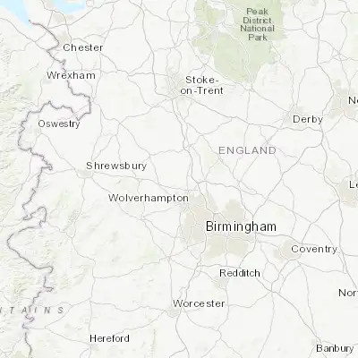 Map showing location of Brewood (52.677120, -2.174140)