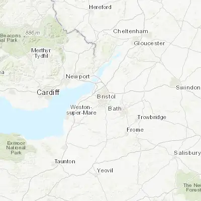 Map showing location of Bristol (51.455230, -2.596650)