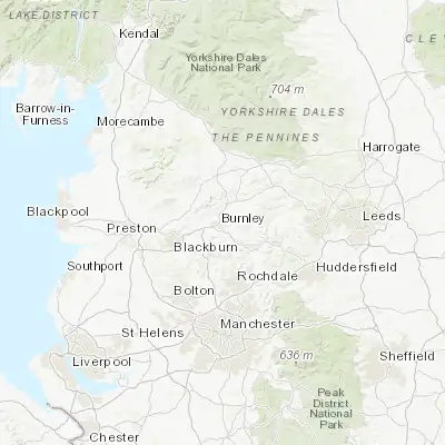 Map showing location of Burnley (53.800000, -2.233330)