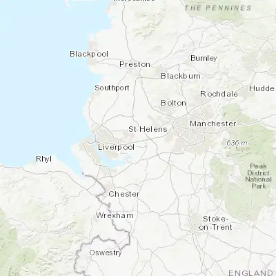 Map showing location of Burtonwood (53.429480, -2.658520)