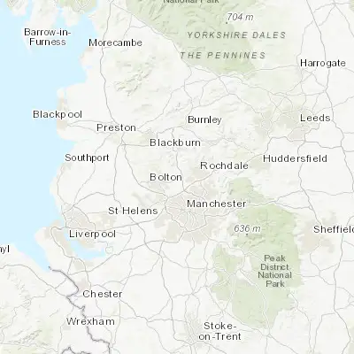 Map showing location of Bury (53.600000, -2.300000)