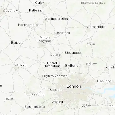 Map showing location of Caddington (51.866210, -0.456790)