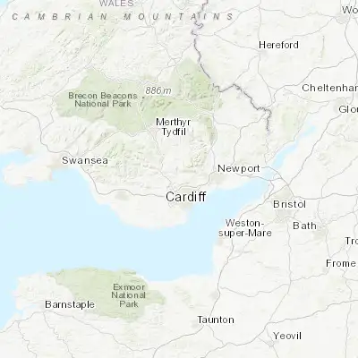 Map showing location of Caerphilly (51.574520, -3.218000)