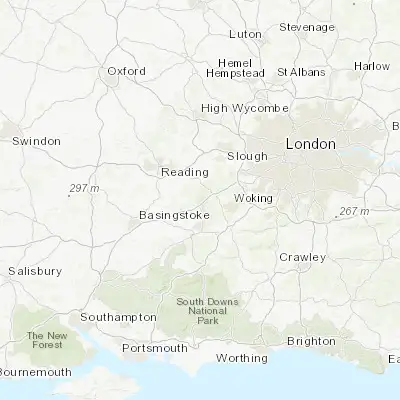 Map showing location of Camberley (51.337050, -0.742610)