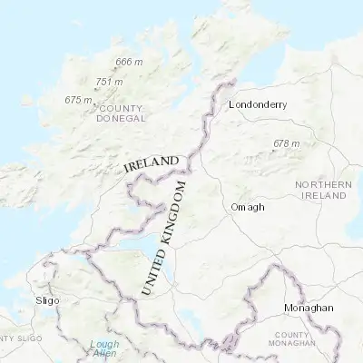 Map showing location of Castlederg (54.706990, -7.593360)