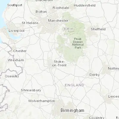 Map showing location of Cheddleton (53.069100, -2.042280)