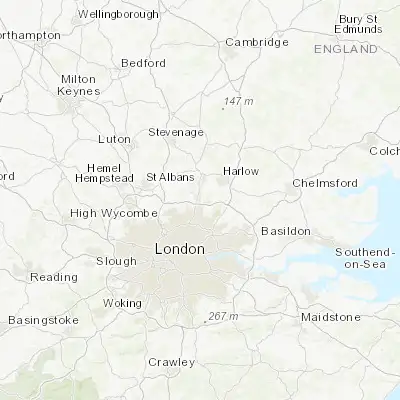 Map showing location of Cheshunt (51.700200, -0.030260)