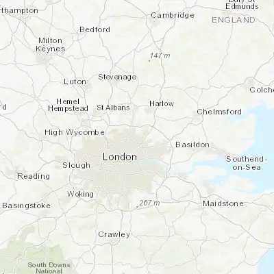 Map showing location of Chingford (51.630330, 0.000510)