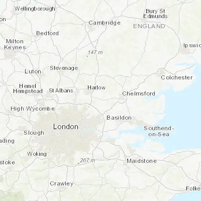 Map showing location of Chipping Ongar (51.703790, 0.245480)