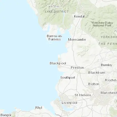 Map showing location of Cleveleys (53.877500, -3.039870)