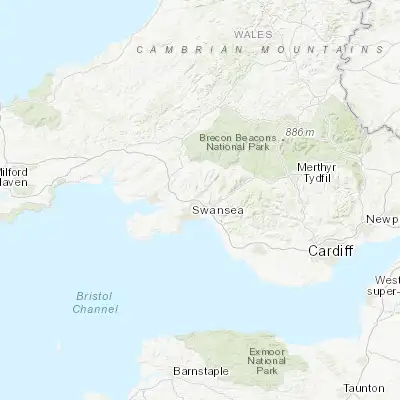 Map showing location of Clydach (51.683330, -3.900000)
