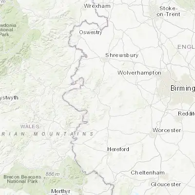 Map showing location of Craven Arms (52.443080, -2.835620)