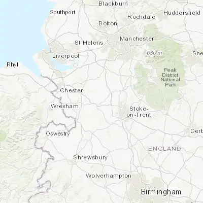 Map showing location of Crewe (53.097870, -2.441610)
