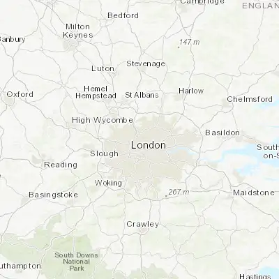 Map showing location of Cricklewood (51.556700, -0.215490)