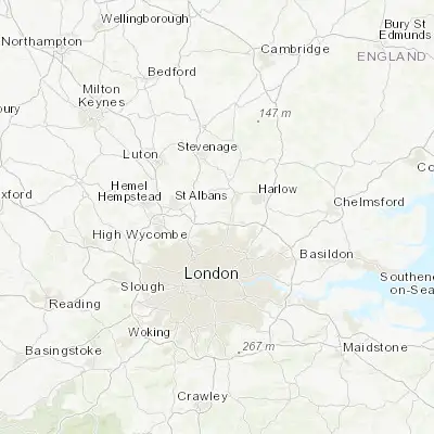Map showing location of Cuffley (51.707990, -0.112090)