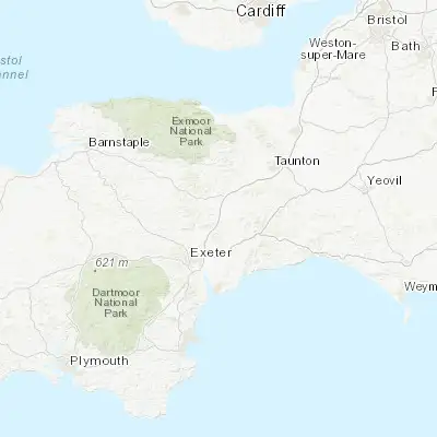 Map showing location of Cullompton (50.855300, -3.392680)