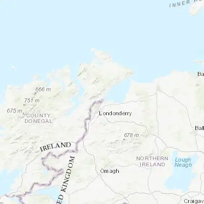 Map showing location of Culmore (55.050000, -7.266670)
