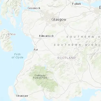 Map showing location of Cumnock (55.454450, -4.266440)
