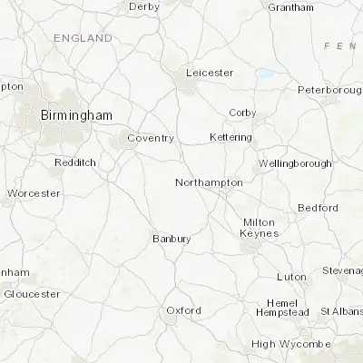 Map showing location of Daventry (52.256880, -1.160660)