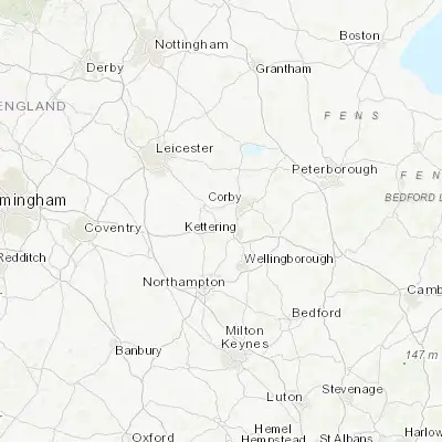 Map showing location of Desborough (52.441830, -0.821260)