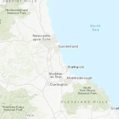 Map showing location of Easington (54.785280, -1.359170)