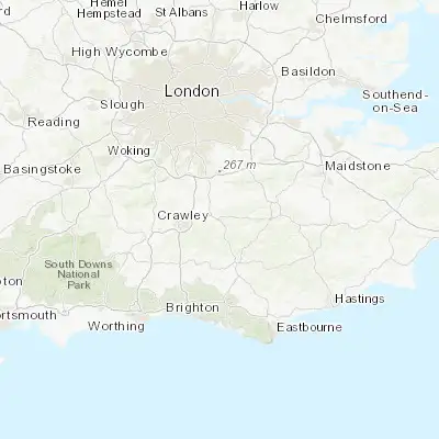 Map showing location of East Grinstead (51.123820, -0.006100)