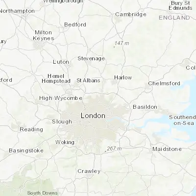 Map showing location of Enfield Town (51.651470, -0.084970)