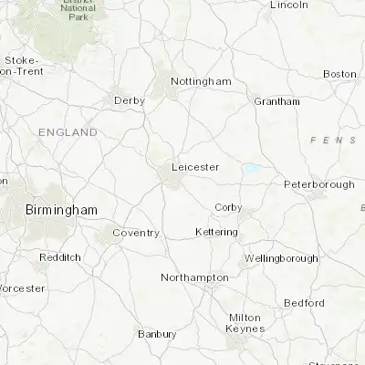 Map showing location of Evington (52.600000, -1.066670)