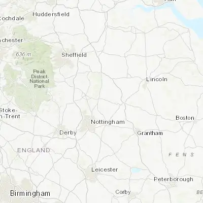 Map showing location of Farnsfield (53.102230, -1.033200)