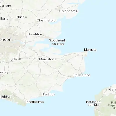Map showing location of Faversham (51.314800, 0.888560)