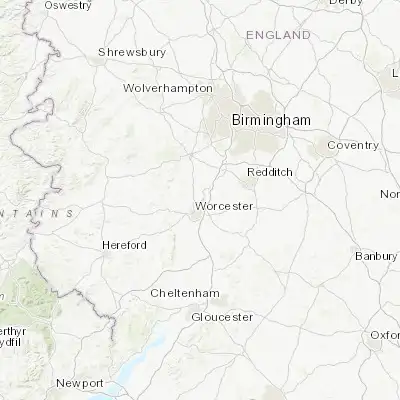 Map showing location of Fernhill Heath (52.230020, -2.196590)