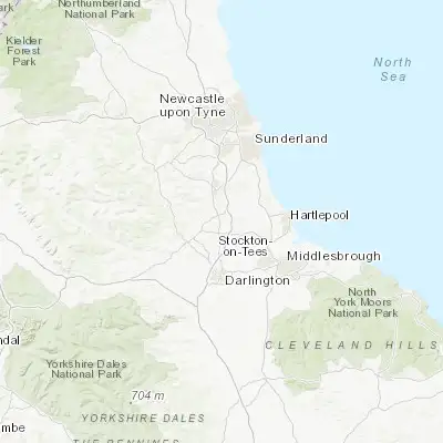 Map showing location of Ferryhill (54.683330, -1.550000)