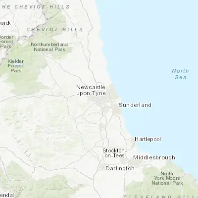 Map showing location of Gateshead (54.962090, -1.601680)