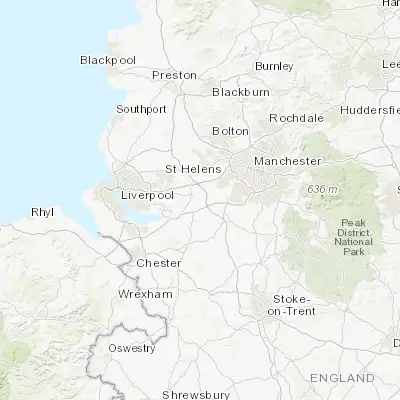 Map showing location of Grappenhall (53.372040, -2.546750)