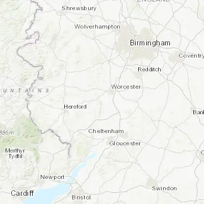Map showing location of Great Malvern (52.111610, -2.325150)