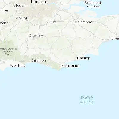 Map showing location of Hailsham (50.862200, 0.257750)