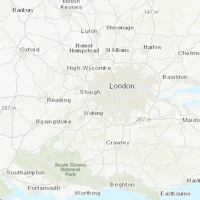 Map showing location of Hanworth (51.433330, -0.383330)