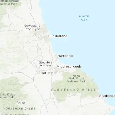 Map showing location of Hartlepool (54.685540, -1.210280)